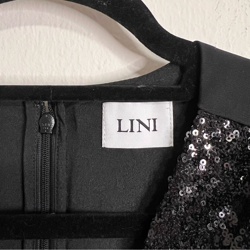 NWT LINI Black Stella Sequined Jumpsuit - Picture 9 of 10